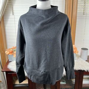 Nike BQ0375-032 Women's Yoga Training Pullover Top Loose Fit Black Heather XL